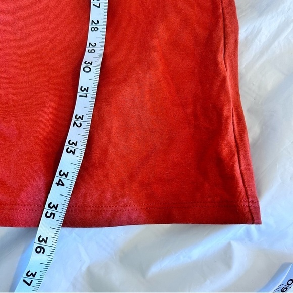 GARNET HILL Barteau Organic Cotton Dress Rust Red Boat Neck Pocket Size 00 NWT - Picture 13 of 14